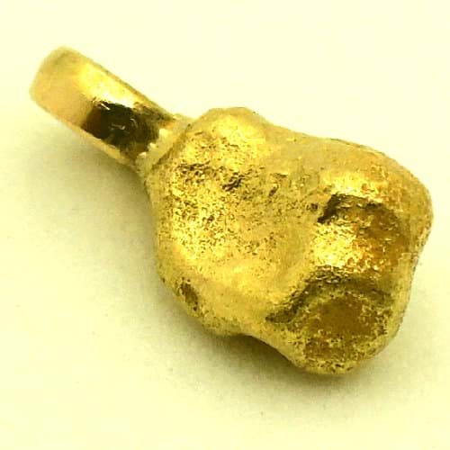 Bild von 1,800 Gramm  NATÜRLICHER TRAUMHAFTER KLEINER GOLD NUGGET - ANHÄNGER MIT ÖSE 18 KARAT (GOLD 750)  mit Echtheitszertifikat