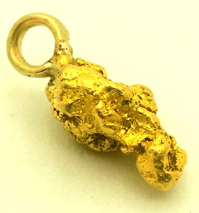 Bild von 1,800 Gramm  NATÜRLICHER TRAUMHAFTER KLEINER GOLD NUGGET - ANHÄNGER MIT ÖSE 18 KARAT (GOLD 750)  mit Echtheitszertifikat