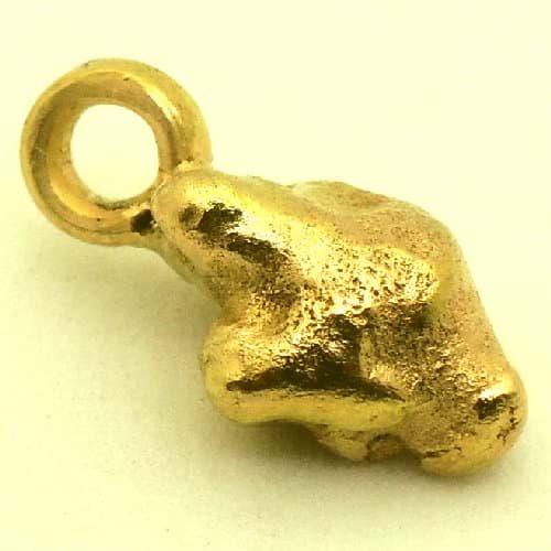 Bild von 3,030 Gramm  NATÜRLICHER TRAUMHAFTER GROSSER GOLD NUGGET - ANHÄNGER MIT ÖSE 18 KARAT (GOLD 750)  mit Echtheitszertifikat