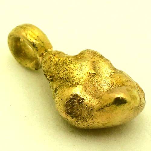 Bild von 3,300 Gramm  NATÜRLICHER TRAUMHAFTER GROSSER GOLD NUGGET - ANHÄNGER MIT ÖSE 18 KARAT (GOLD 750)  mit Echtheitszertifikat
