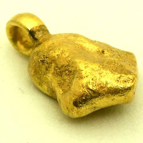 Bild von 5,230 Gramm  NATÜRLICHER TRAUMHAFTER RIESIGER GOLD NUGGET - ANHÄNGER MIT ÖSE 18 KARAT (GOLD 750) mit Echtheitszertifikat