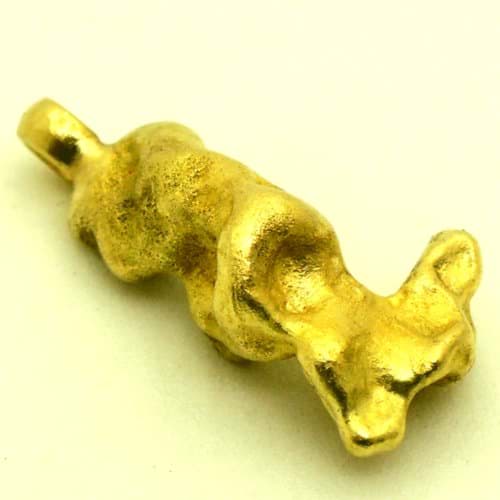 Bild von 6,260 Gramm  NATÜRLICHER TRAUMHAFTER RIESIGER GOLD NUGGET - ANHÄNGER MIT ÖSE 18 KARAT (GOLD 750) mit Echtheitszertifikat
