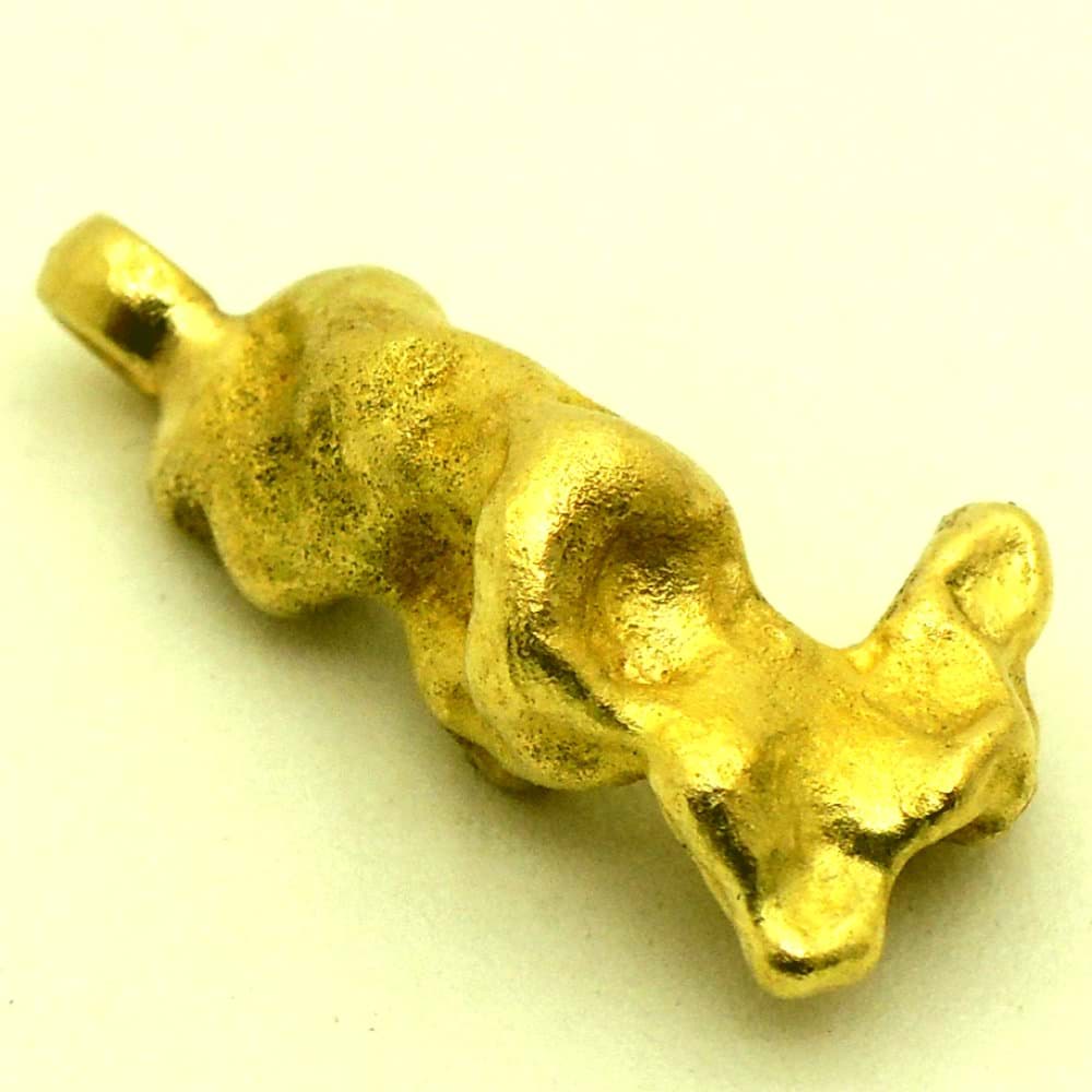 Bild von 6,260 Gramm  NATÜRLICHER TRAUMHAFTER RIESIGER GOLD NUGGET - ANHÄNGER MIT ÖSE 18 KARAT (GOLD 750) mit Echtheitszertifikat