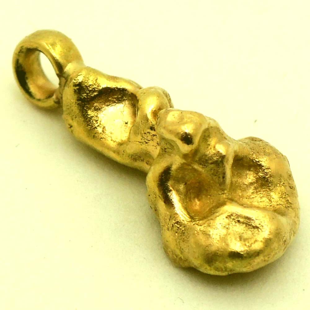 Bild von 7,830 Gramm  NATÜRLICHER TRAUMHAFTER RIESIGER GOLD NUGGET - ANHÄNGER MIT ÖSE 18 KARAT (GOLD 750) mit Echtheitszertifikat