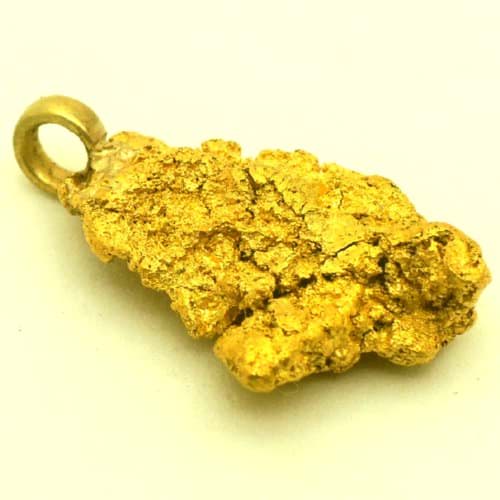 Bild von 6,670 Gramm  NATÜRLICHER TRAUMHAFTER RIESIGER GOLD NUGGET - ANHÄNGER MIT ÖSE 18 KARAT (GOLD 750) mit Echtheitszertifikat