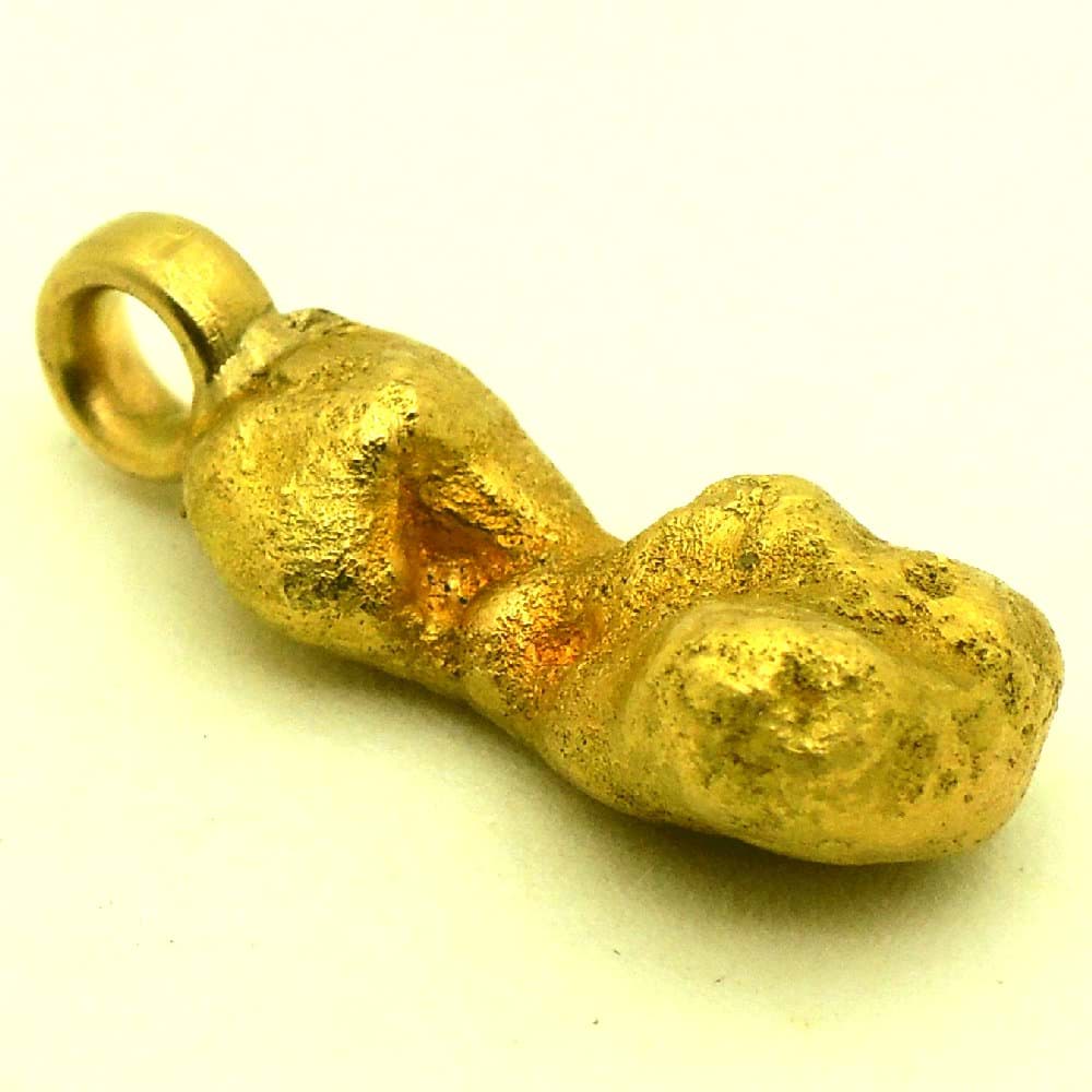 9,820 grams NATÜRLICHER TRAUMHAFTER RIESIGER GOLD NUGGET - ANHÄNGER MIT ÖSE 18 KARAT (GOLD 750) mit Echtheitszertifikat
