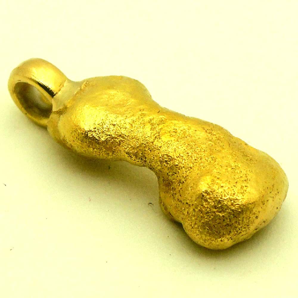 9,820 grams NATÜRLICHER TRAUMHAFTER RIESIGER GOLD NUGGET - ANHÄNGER MIT ÖSE 18 KARAT (GOLD 750) mit Echtheitszertifikat