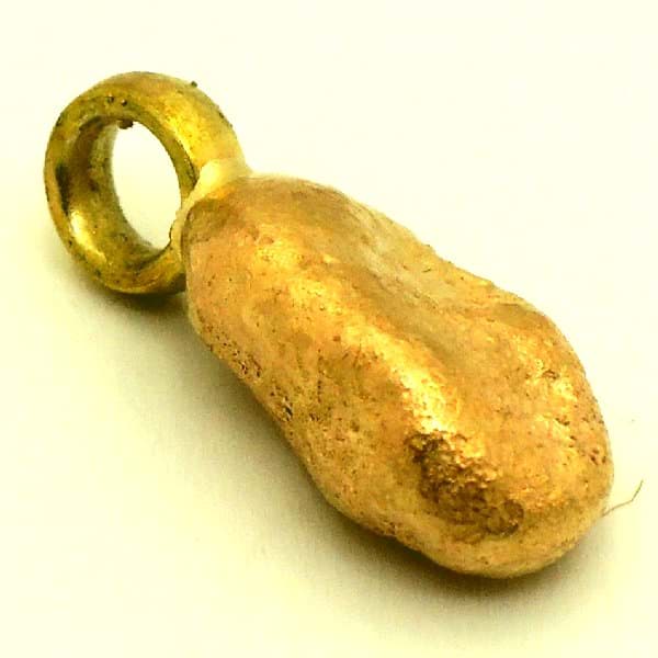 2,960 Gramm  NATÜRLICHER TRAUMHAFTER GROSSER GOLD NUGGET - ANHÄNGER MIT ÖSE 18 KARAT (GOLD 750)  mit Echtheitszertifikat