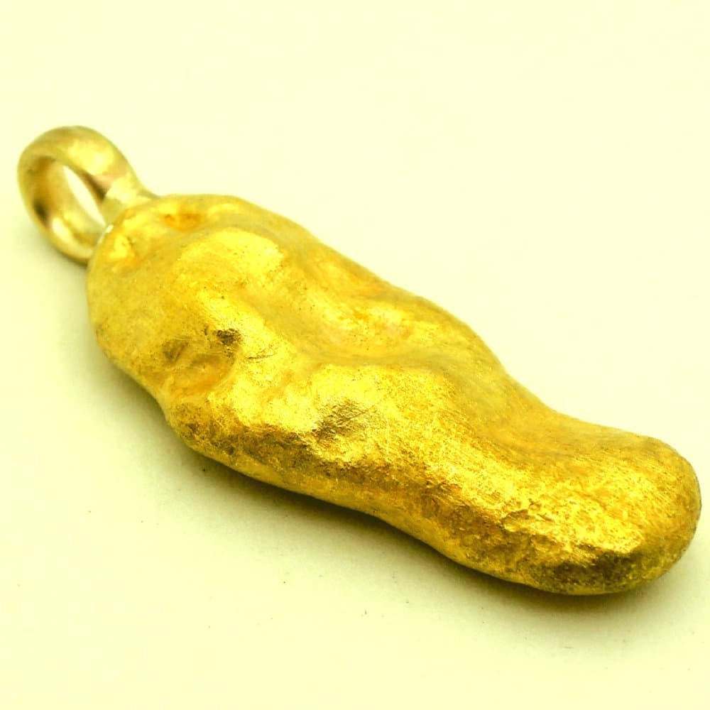 Bild von 36,380 Gramm  NATÜRLICHER TRAUMHAFTER MEGA GOLD NUGGET - ANHÄNGER MIT ÖSE 18 KARAT (GOLD 750) mit Echtheitszertifikat