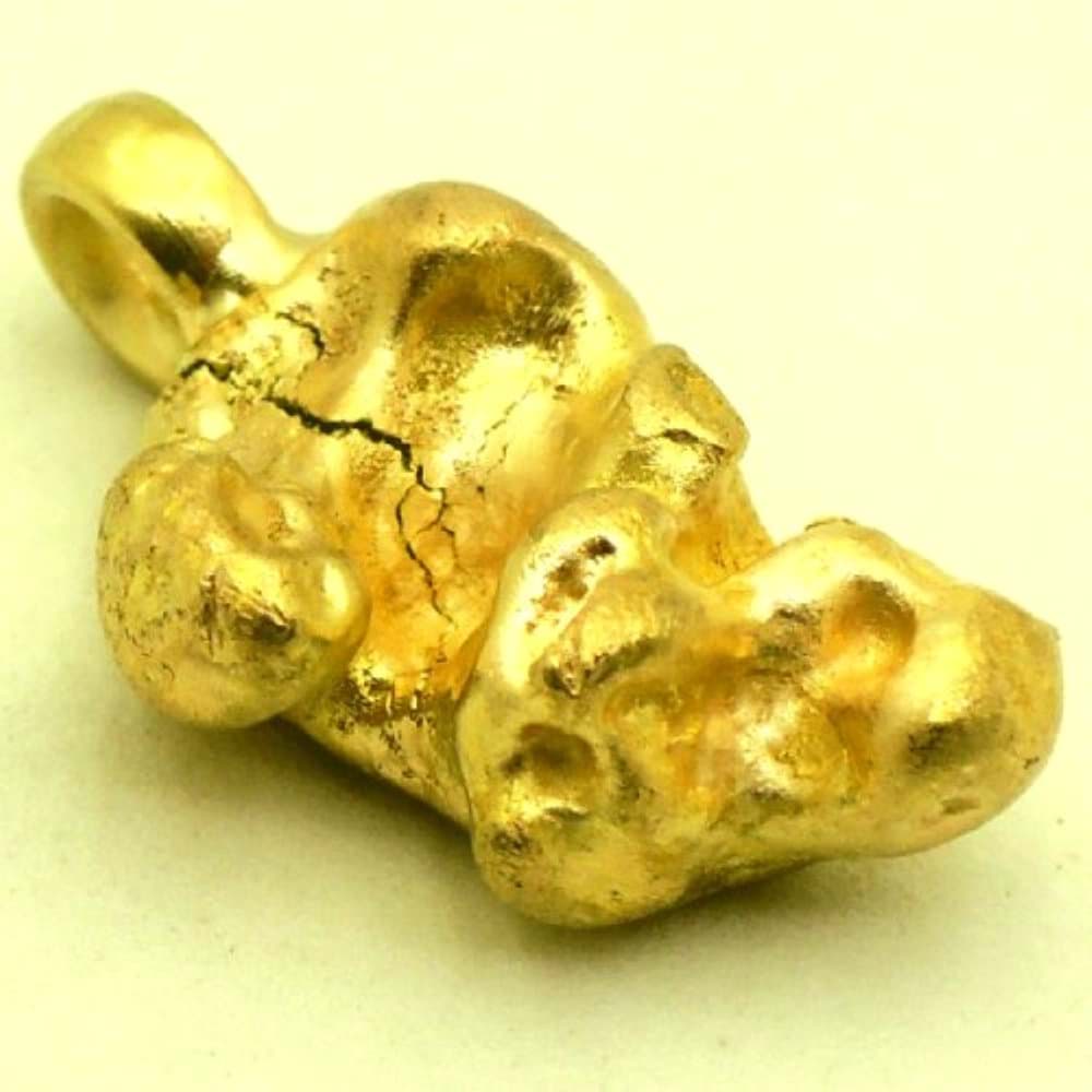 Bild von 8,900 Gramm  NATÜRLICHER TRAUMHAFTER RIESIGER GOLD NUGGET - ANHÄNGER MIT ÖSE 18 KARAT (GOLD 750) mit Echtheitszertifikat