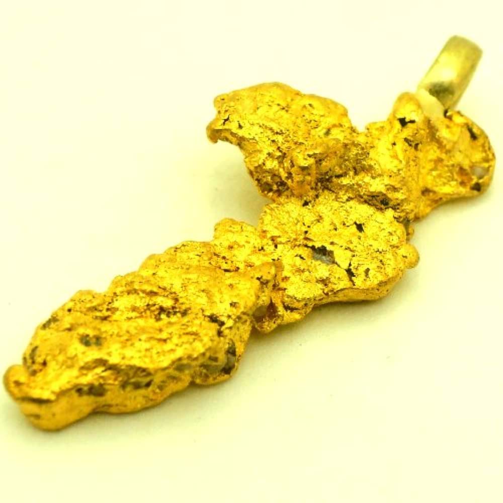 Bild von 11,600 Gramm  NATÜRLICHER TRAUMHAFTER MEGA GOLD NUGGET - ANHÄNGER MIT ÖSE 18 KARAT (GOLD 750) mit Echtheitszertifikat