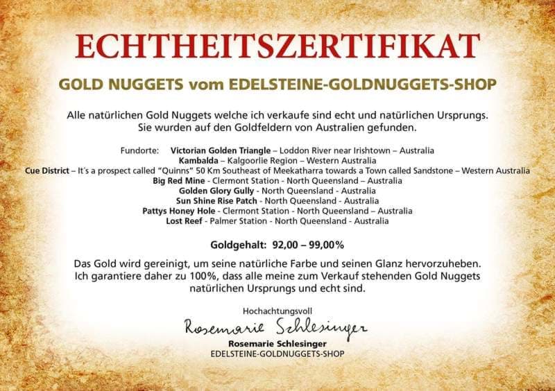 Echtheitszertifikat Echtheitszertifikat