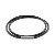 Leder-Halsband glatt 3,00 mm / 50 cm / schwarz mit Edelstahl Tunnel-Drehverschluss