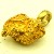 2,410 Gramm NATÜRLICHER TRAUMHAFTER KLEINER GOLD NUGGET - ANHÄNGER MIT ÖSE 18 KARAT (GOLD 750) mit Echtheitszertifikat
